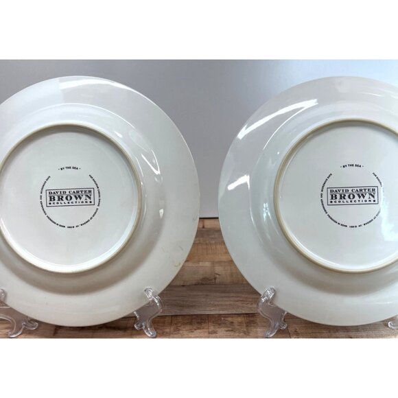 David Carter Brown Lighthouse Decorative Plates Set Of 2 By The Sea Collection - Picture 4 of 4